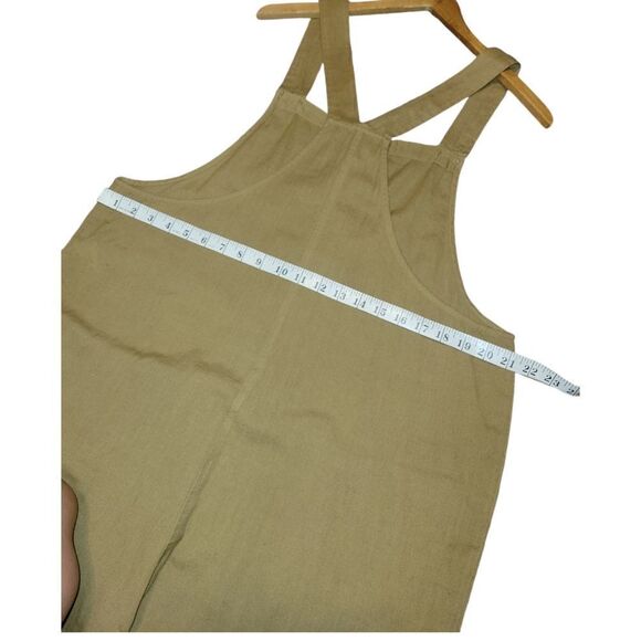 NWOT Free People Not Over You Overalls Dungarees Tropical Nut Jumpsuit M - Picture 12 of 13